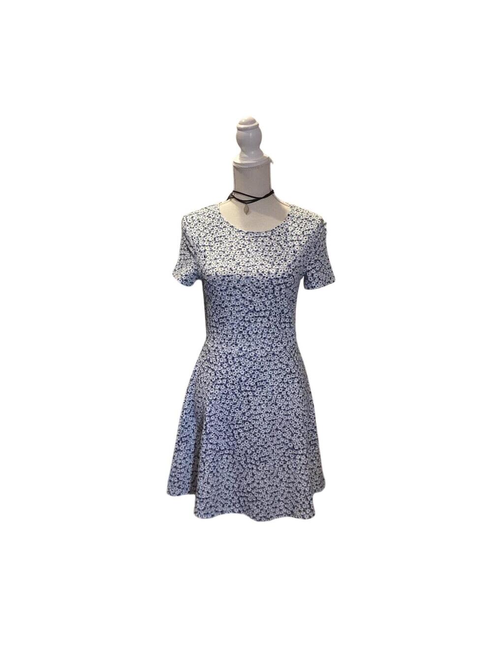 Divided H&M blue floral Dress size medium